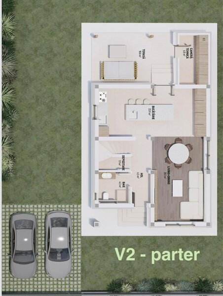 Gulia, Eden Forest, casa eleganta 4 - 5 camere si  2 - 3 bai P+1 beci gazon
